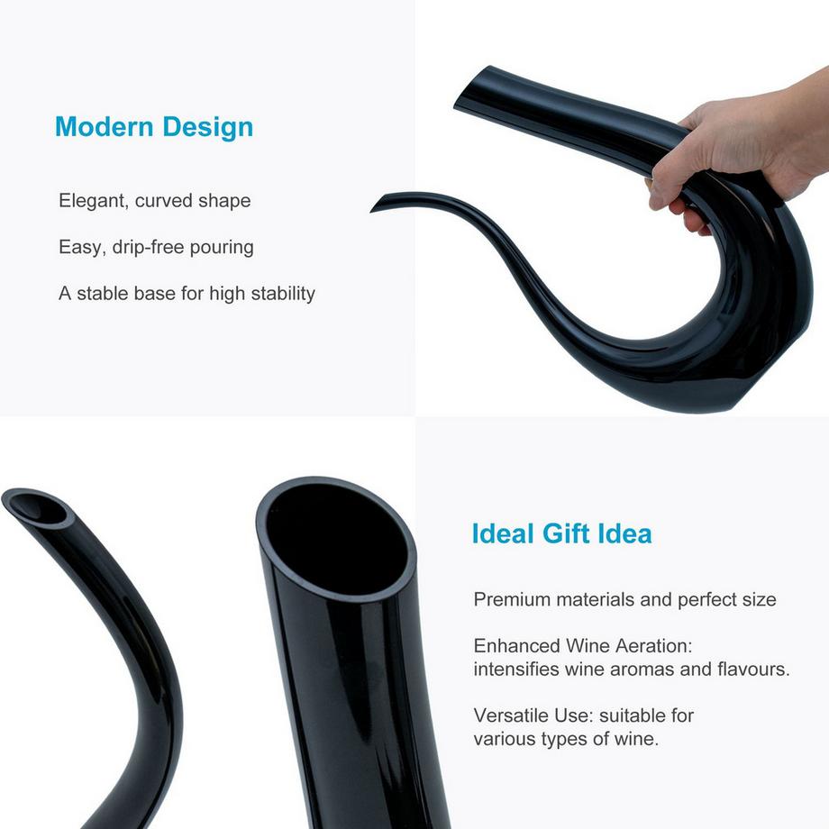 Intirilife Carafe à vin en verre clair  