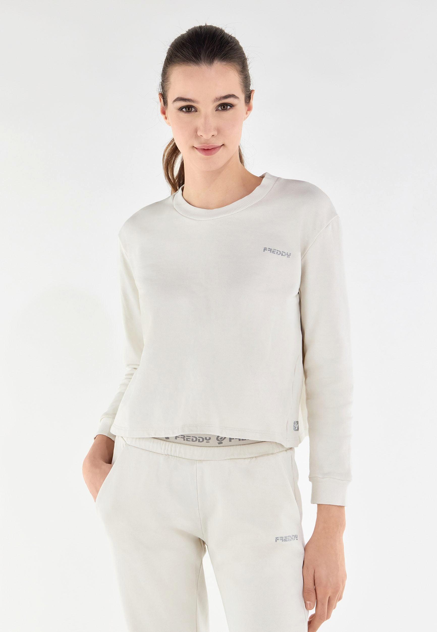 FREDDY Cropped Rundhals-Sweatshirt  