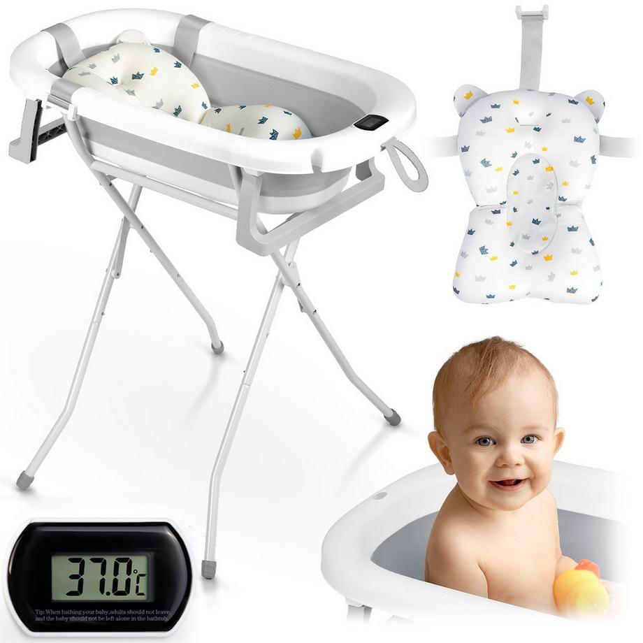 B2X  Babybadewanne mit Ständer und Thermometer 