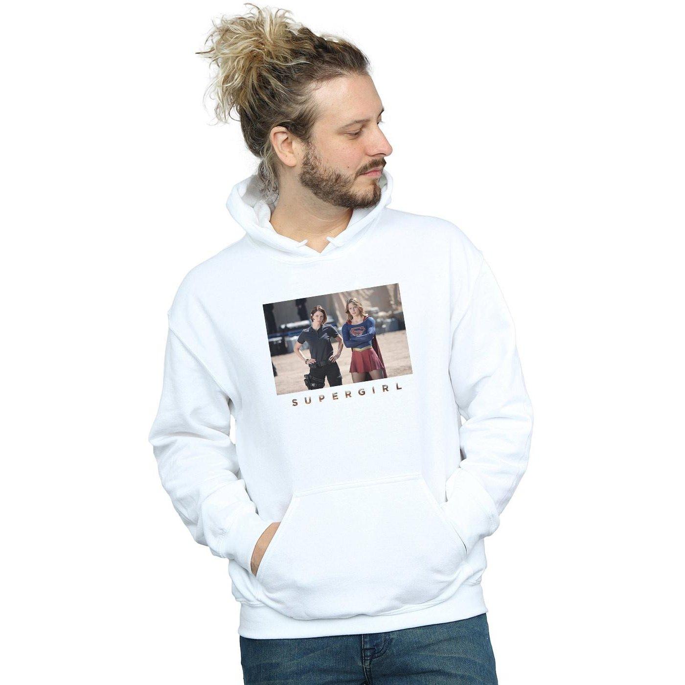 DC COMICS Supergirl Stampa Felpa con Cappuccio  