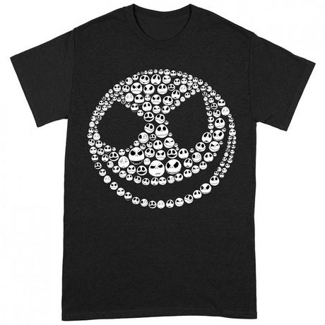 Nightmare Before Christmas Jack Skellington Gesichter Print T-Shirt  