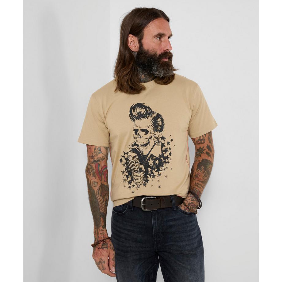 T-Shirt mit singendem Totenkopf