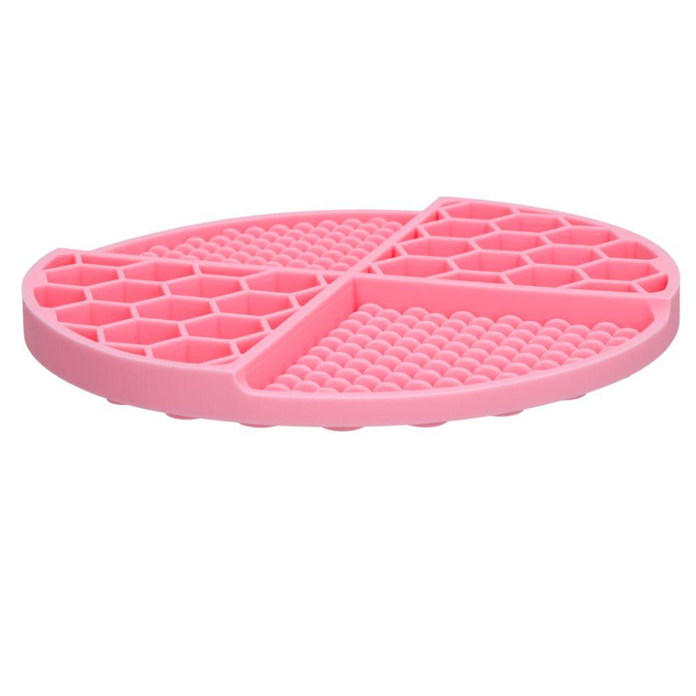 B2X  Essen Sie langsam, leben Sie länger, Leckmatten-Abmessungen, Kreis, Rosa 