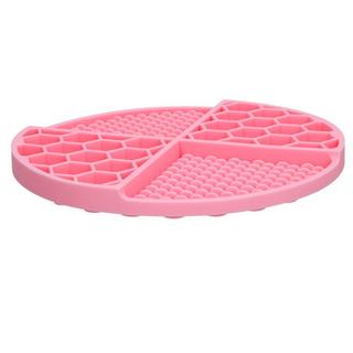 B2X  Essen Sie langsam, leben Sie länger, Leckmatten-Abmessungen, Kreis, Rosa 