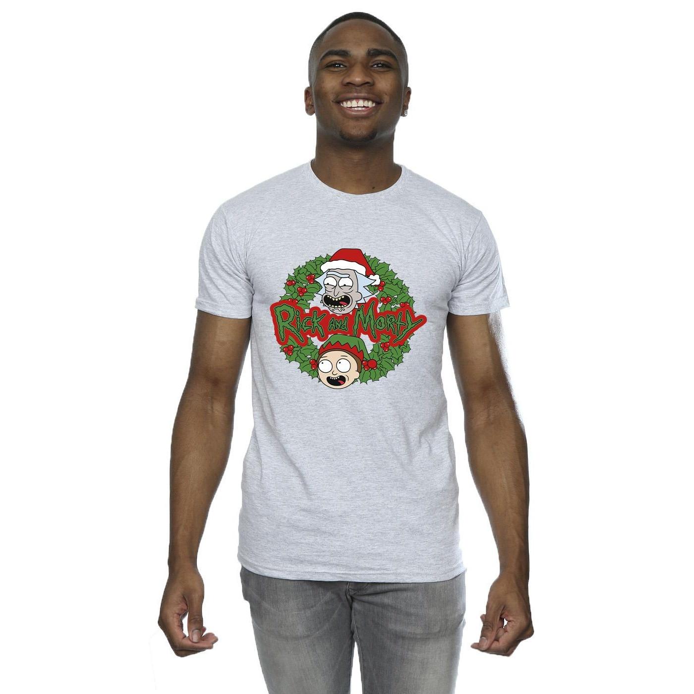 Rick And Morty Rick and Morty Weihnachtskranz T-Shirt  