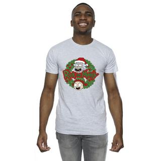 Rick And Morty  Tshirt CHRISTMAS WREATH 