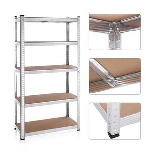 Calicosy Regale mit 5 Regalebenen und verstellbaren Brettern - H180 cm - Set aus 2  