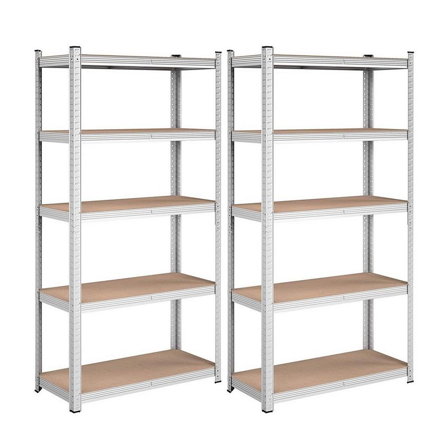 Calicosy Regale mit 5 Regalebenen und verstellbaren Brettern - H180 cm - Set aus 2  