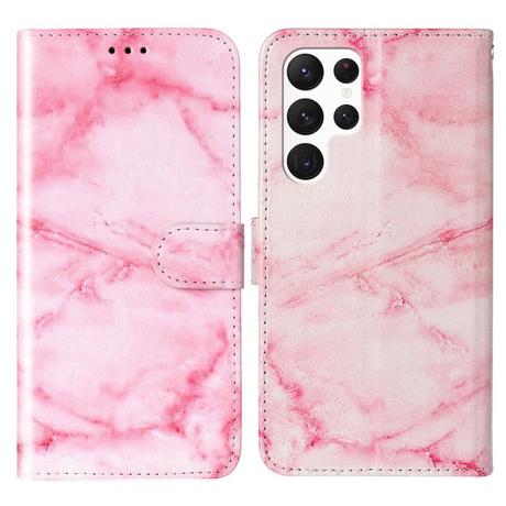 Cover-Discount  Galaxy S24 Ultra - Leder Etui Hülle Marble 