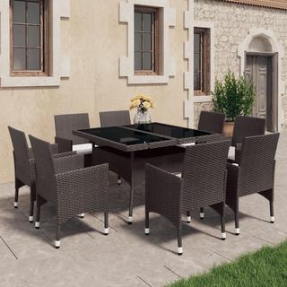 VidaXL set da pranzo da giardino Polirattan  