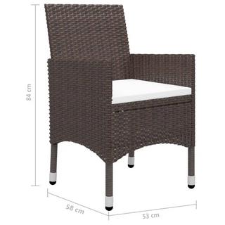 VidaXL Garten essgruppe poly-rattan  