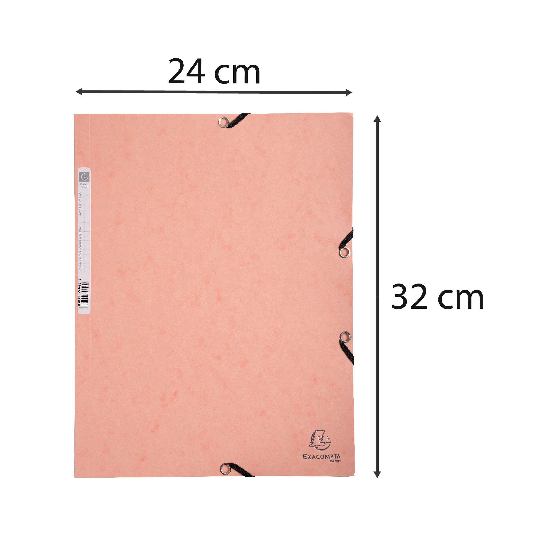 Exacompta Sammelmappe mit Gummizug aus Colorspan-Karton 400g/m2 Serie Aquarel - A4 - x 25  