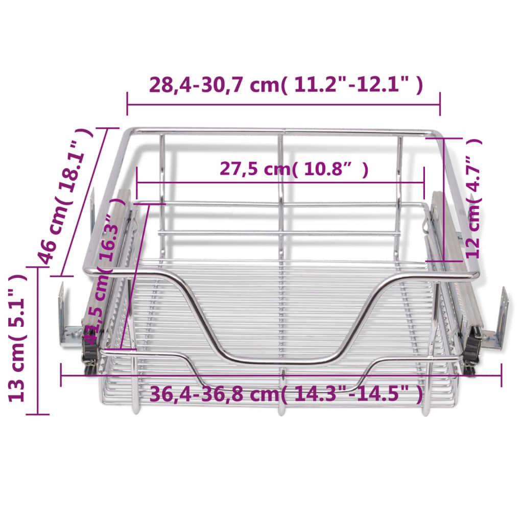 VidaXL Panier en treillis métallique 2 pcs métal  