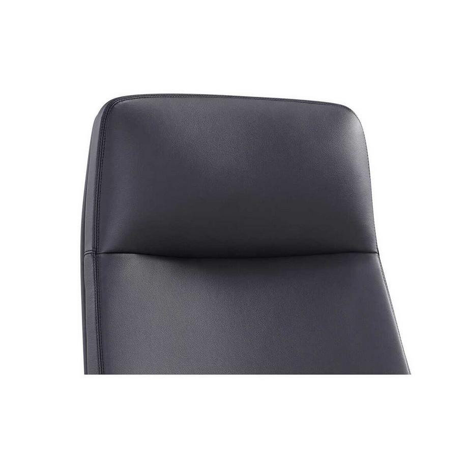 mutoni Chaise de bureau pivotante en similicuir noir  