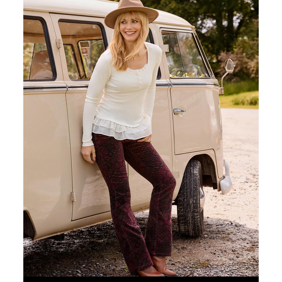 Joe Browns Pantalon en Moleskine Imprimé Bootcut  