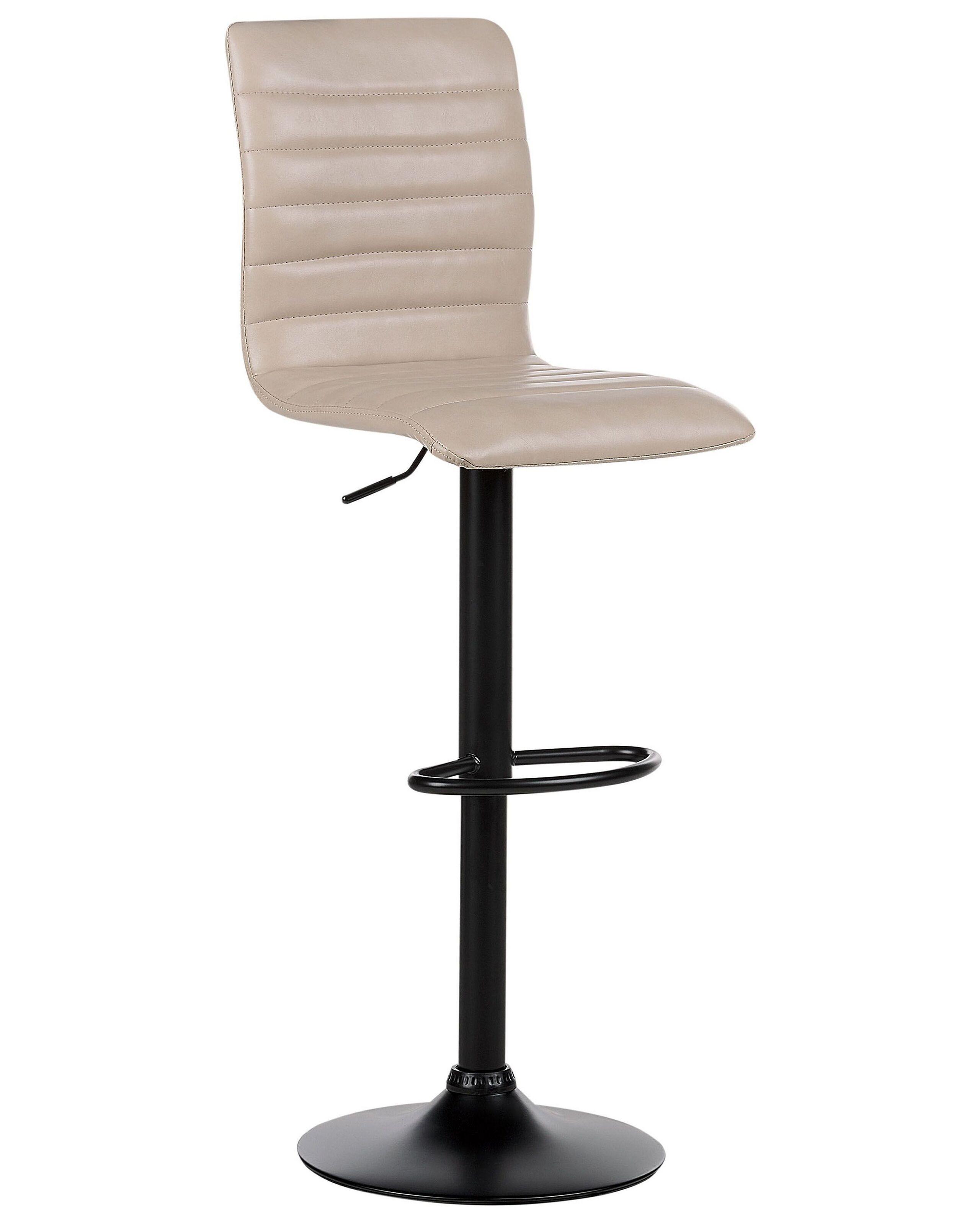 Beliani Lot de 2 chaises de bar en Cuir PU Moderne LUCERNE  