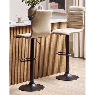 Beliani Lot de 2 chaises de bar en Cuir PU Moderne LUCERNE  