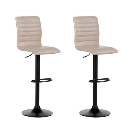 Beliani Lot de 2 tabourets de bar en Cuir PU Moderne LUCERNE  