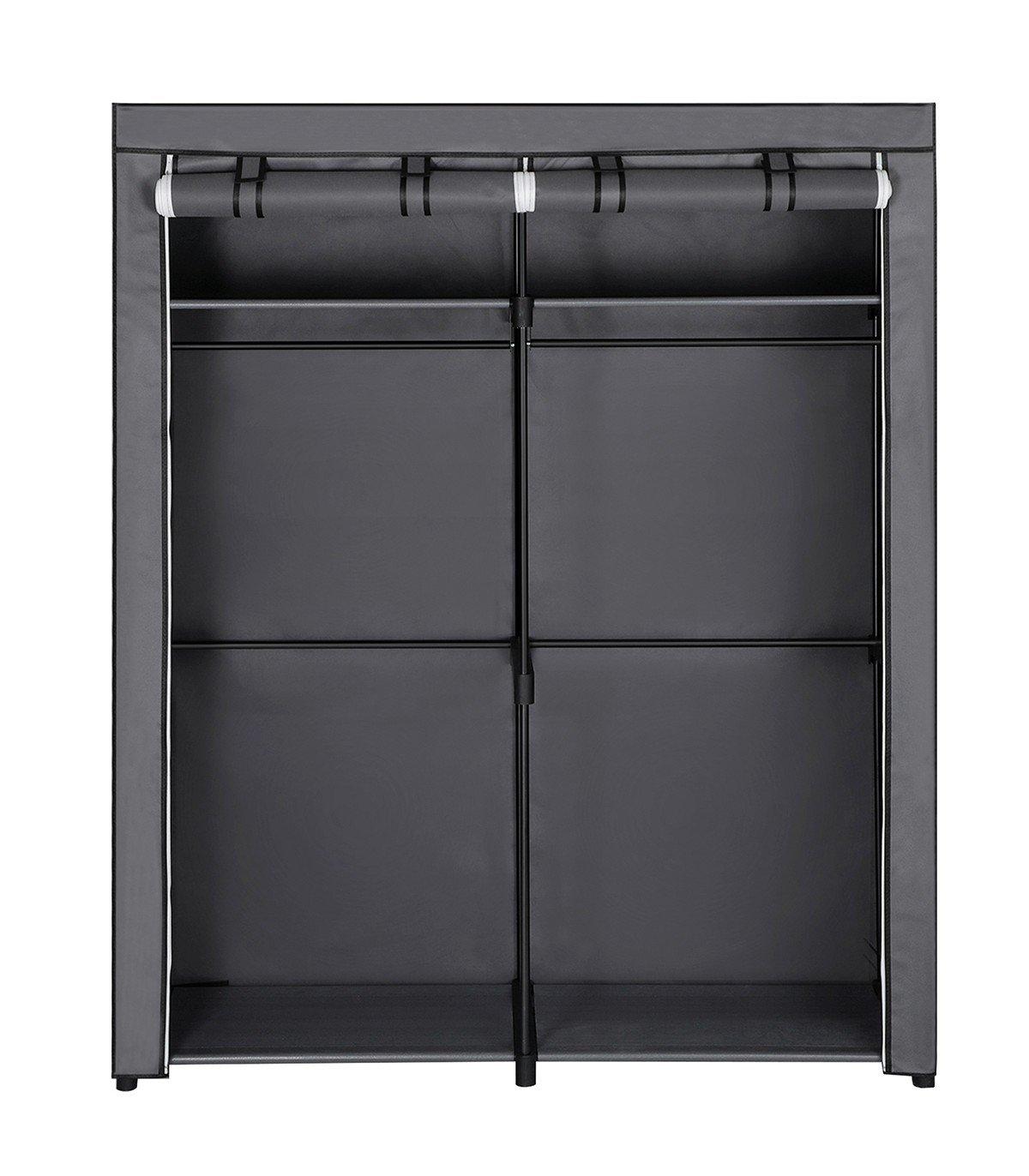 Calicosy Geräumiger Stoffschrank mit verstellbaren Regalen und Schienen  