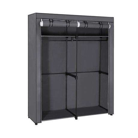 Calicosy Geräumiger Stoffschrank mit verstellbaren Regalen und Schienen  