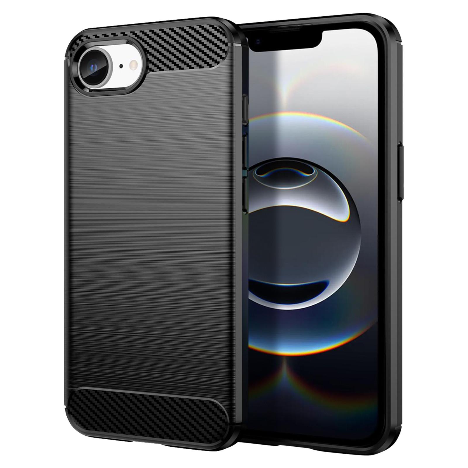 Avizar  Cover silicone design carbonio iPhone 16e 