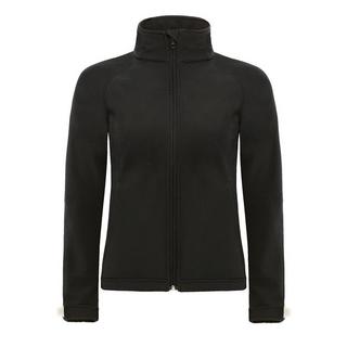 B and C Giacca Softshell con Cappuccio Antivento Resistente all'Acqua Traspirante  