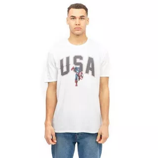 CAPTAIN AMERICA Tshirt USA  Blanc