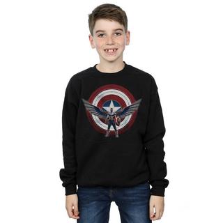 MARVEL  Falcon And The Winter Soldier Captain America Shield Pose Sweatshirt 