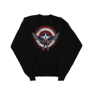 MARVEL  Falcon And The Winter Soldier Captain America Shield Pose Sweatshirt 