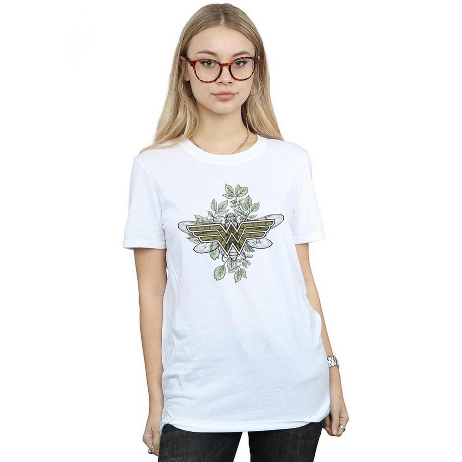 DC COMICS Wonder Woman Floral Logo T-Shirt  