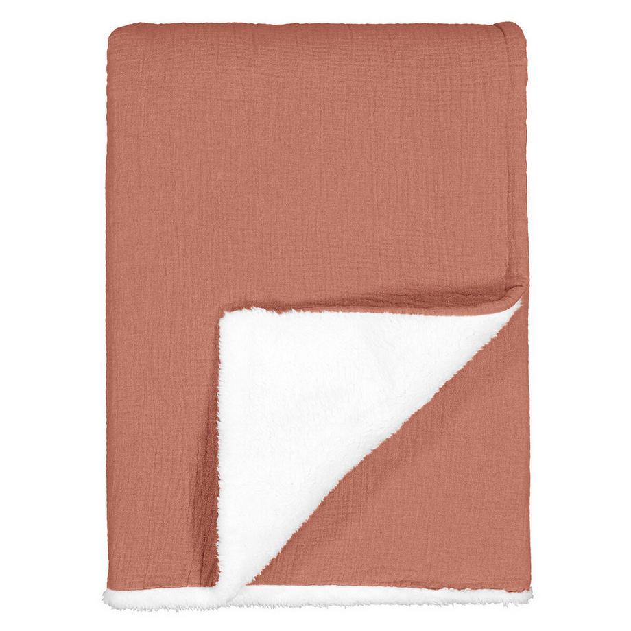 La Redoute Intérieurs Kumla Couverture Mousseline de Coton Polaire Teddy  