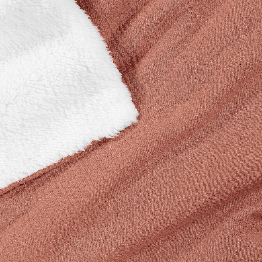 La Redoute Intérieurs Kumla Couverture Mousseline de Coton Polaire Teddy  