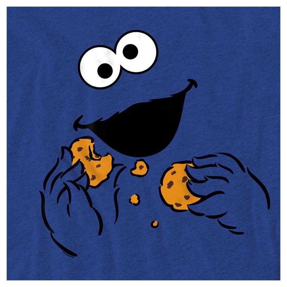 Sesame Street  Om Nom Maglietta Cookie Monster Viso 