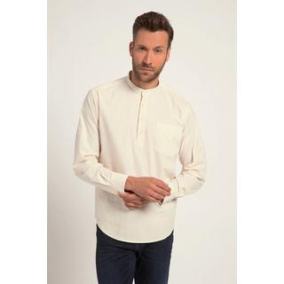 JP1880  Camicia dalla vestibilità moderna con taschino, scollo a girocollo e maniche lunghe 