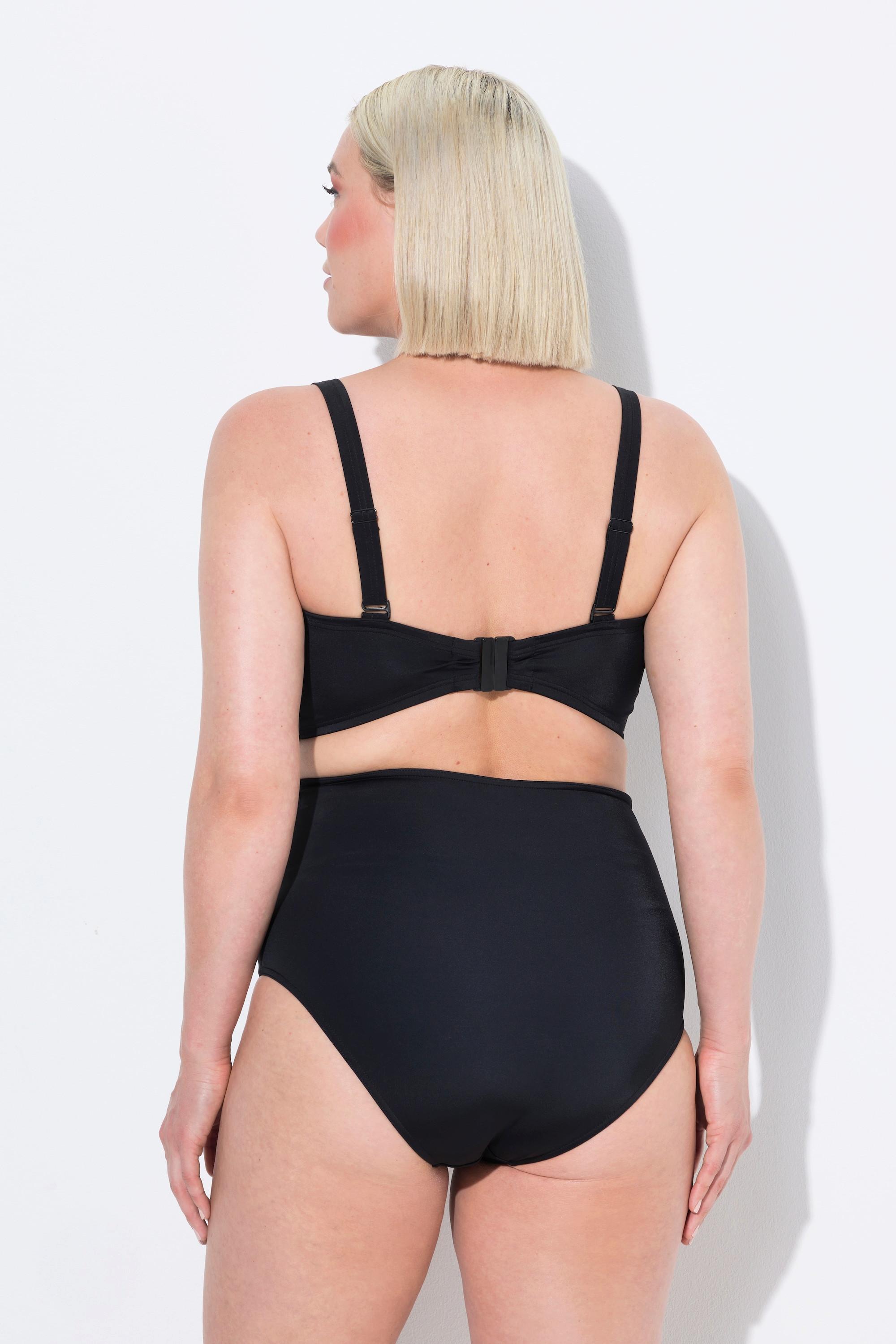 Ulla Popken Bikini Bretelles Fantaisie Bonnets Souples Bretelles Ajustables Taille Haute  