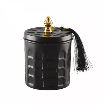 Schwarze matte duftkerze in er box, vanille 8*12cm