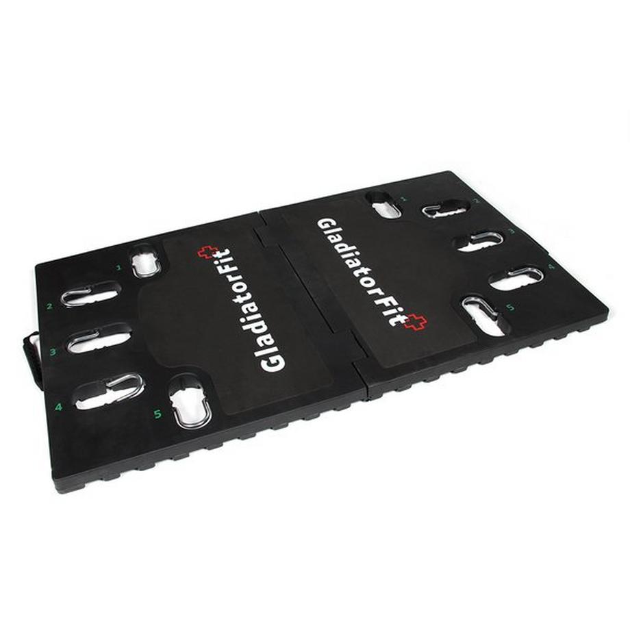 GladiatorFit  Kit musculation à l'élastique avec planche exercices poids du corps GladiatorFit 
