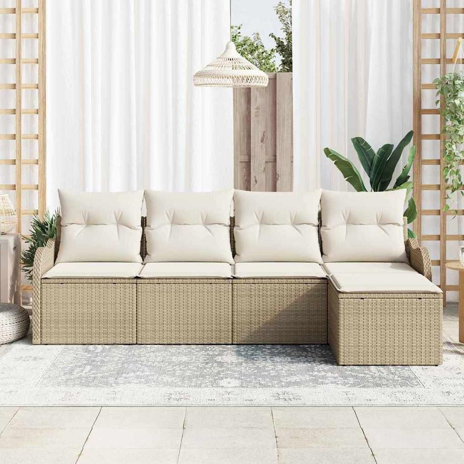 VidaXL Canapé de jardin poly rattan  