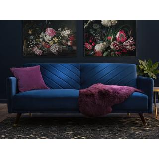 Beliani Schlafsofa aus Samtstoff Glamourös SENJA  