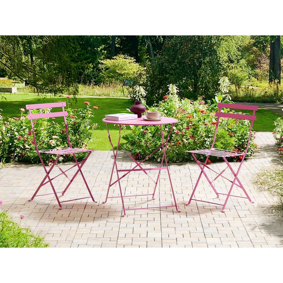 Beliani Bistro Set aus Stahl Modern FIORI  