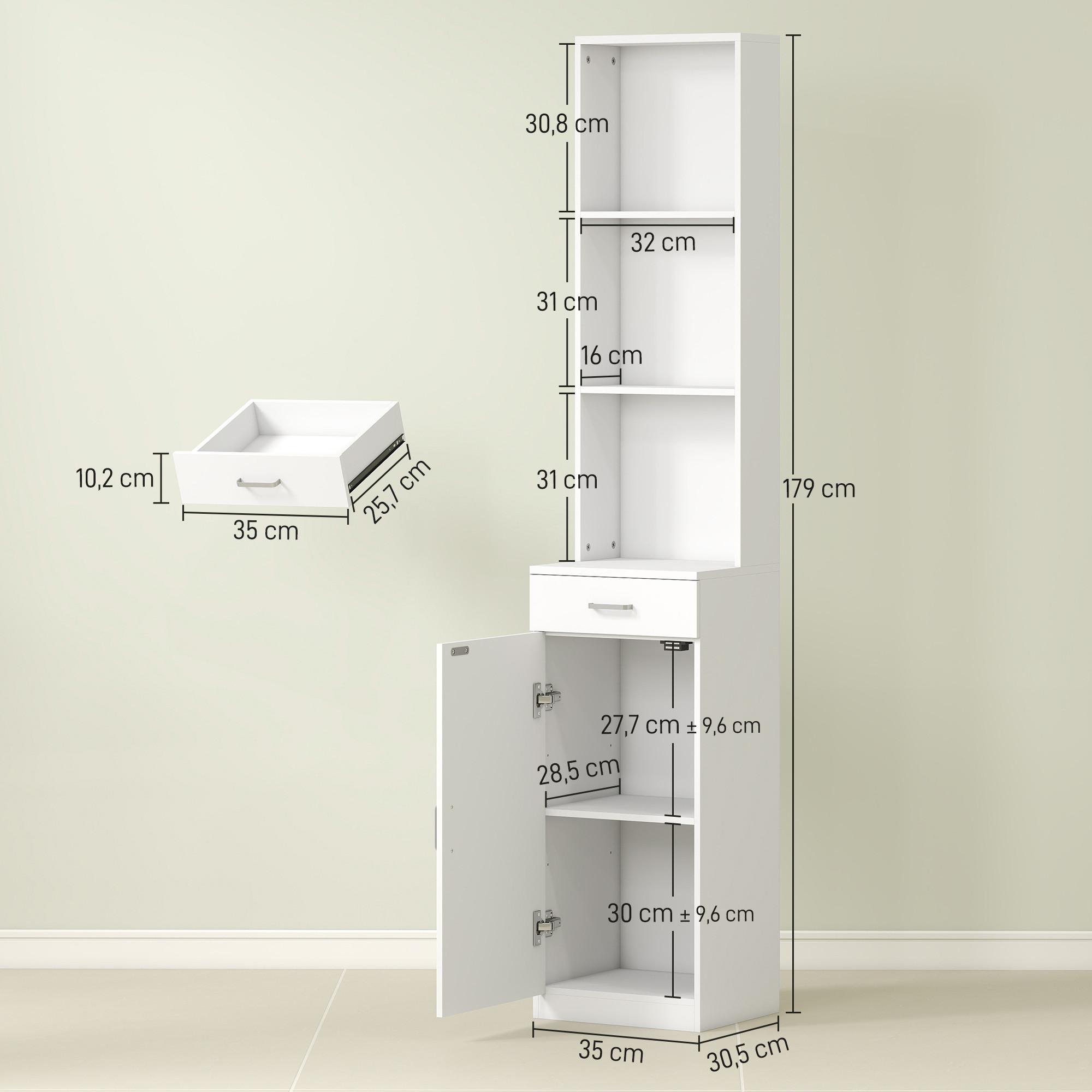 HOMCOM Armoire de toilette  