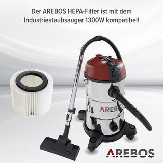 Arebos Filtre Hepa Aspirateur Adapté à l'aspirateur industriel 2300W  