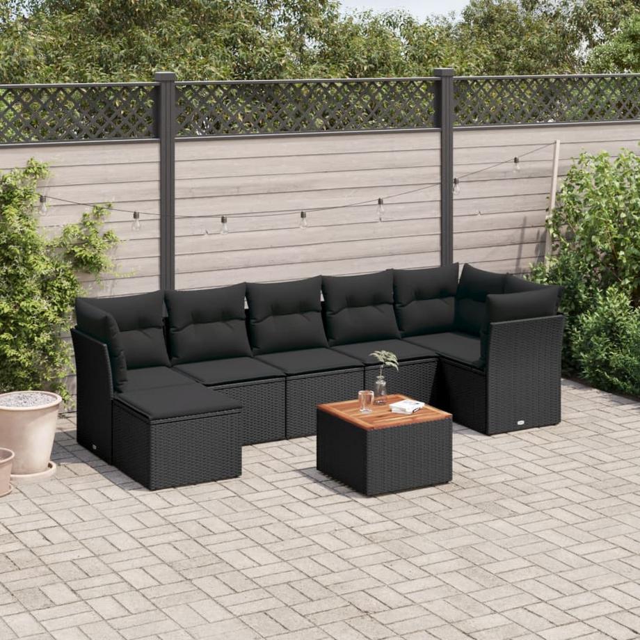 VidaXL Ensemble de canapés de jardin rotin synthétique  