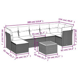 VidaXL Garten sofagarnitur poly-rattan  