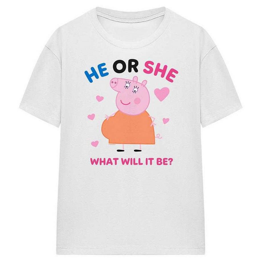 T-ShirtMotif Maman Pig He Or She