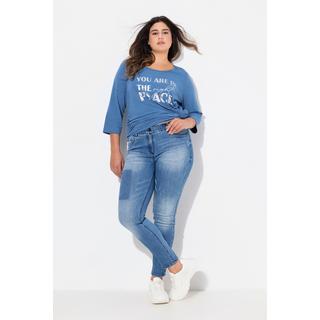 Ulla Popken  Jeans Sarah, Spray-Effekte, schmales Bein, Stretch 