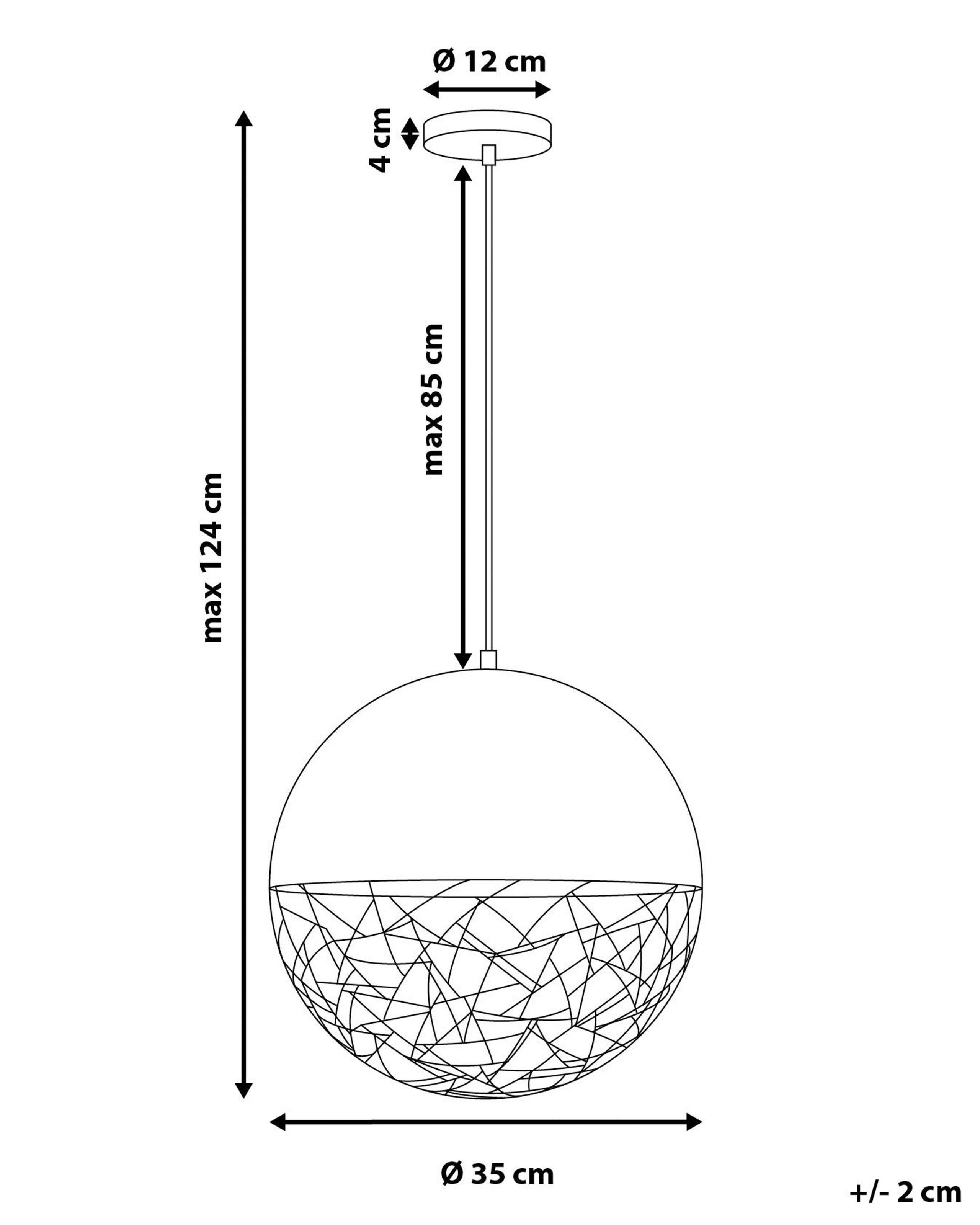 Beliani Lampadario en Metallo Retrò PADMA  