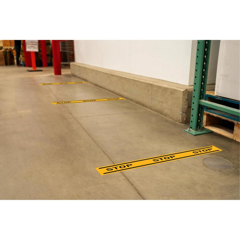 Exacompta Cartello in PVC adesivo antiscivolo Obligation stop 100 cm  