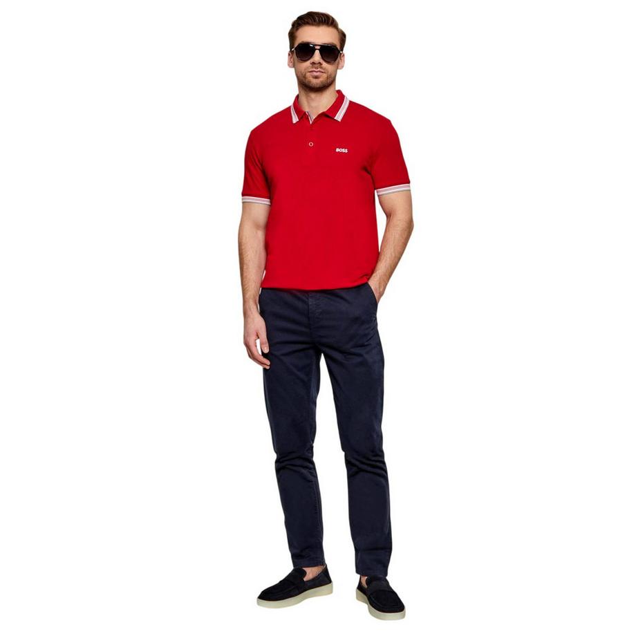 BOSS Polo Paddy con Bordo a Contrasto  
