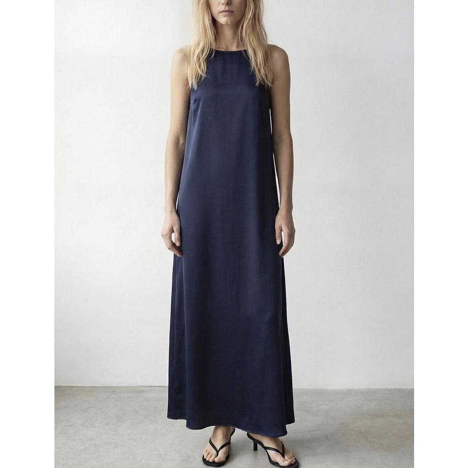 Langes Satin-Kleid